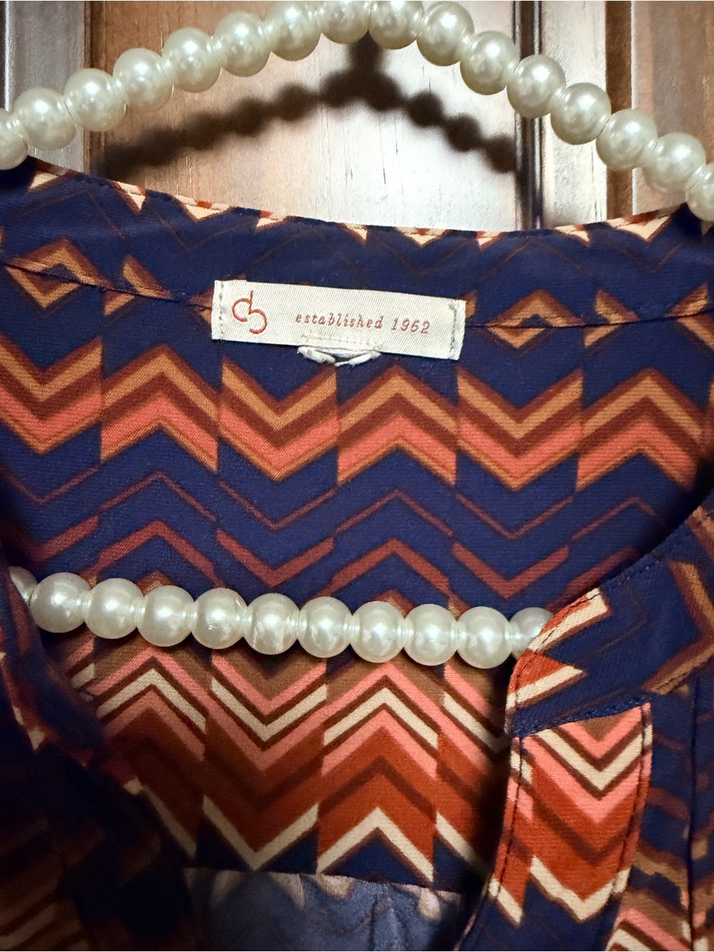 Chevron Button-Front Tunic - Picture 4 of 7
